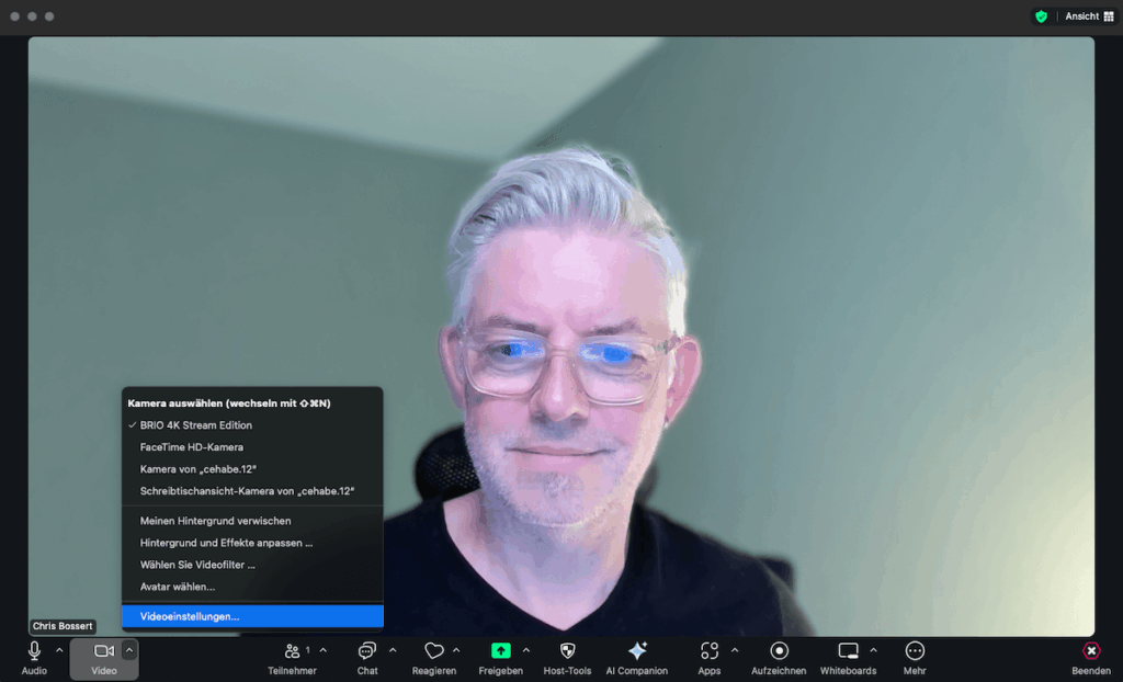 Zoom Videoeinstellungen: Virtueller Hintergrund einstellen