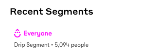 Screenshot: Segment im E-Mail-Marketing-Tool Drip