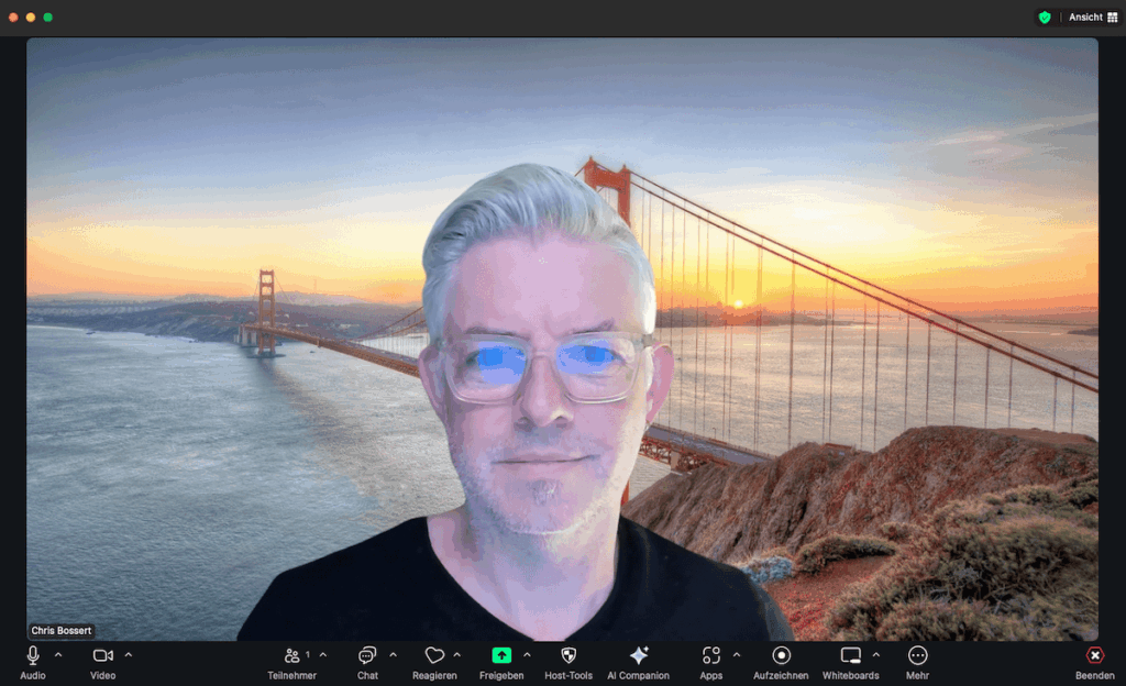 Beispiel für virtueller Hintergrund in Zoom