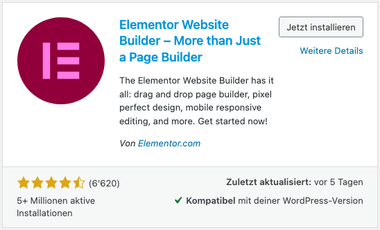 Elementor Website Builder Plugin